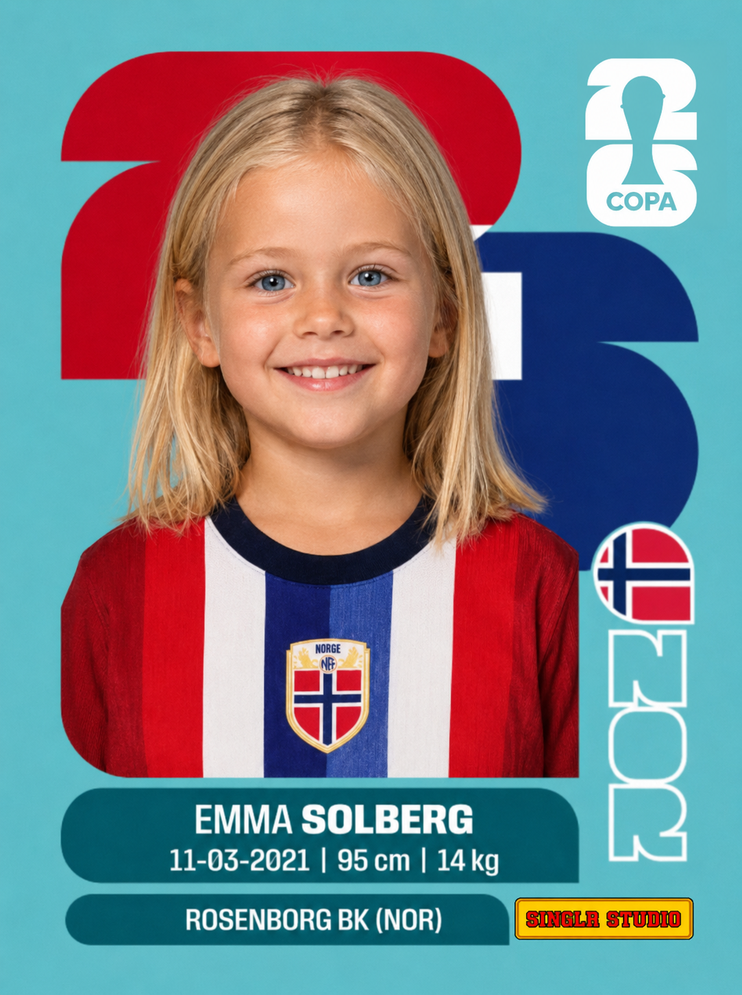 Klistremerke laget av en familie