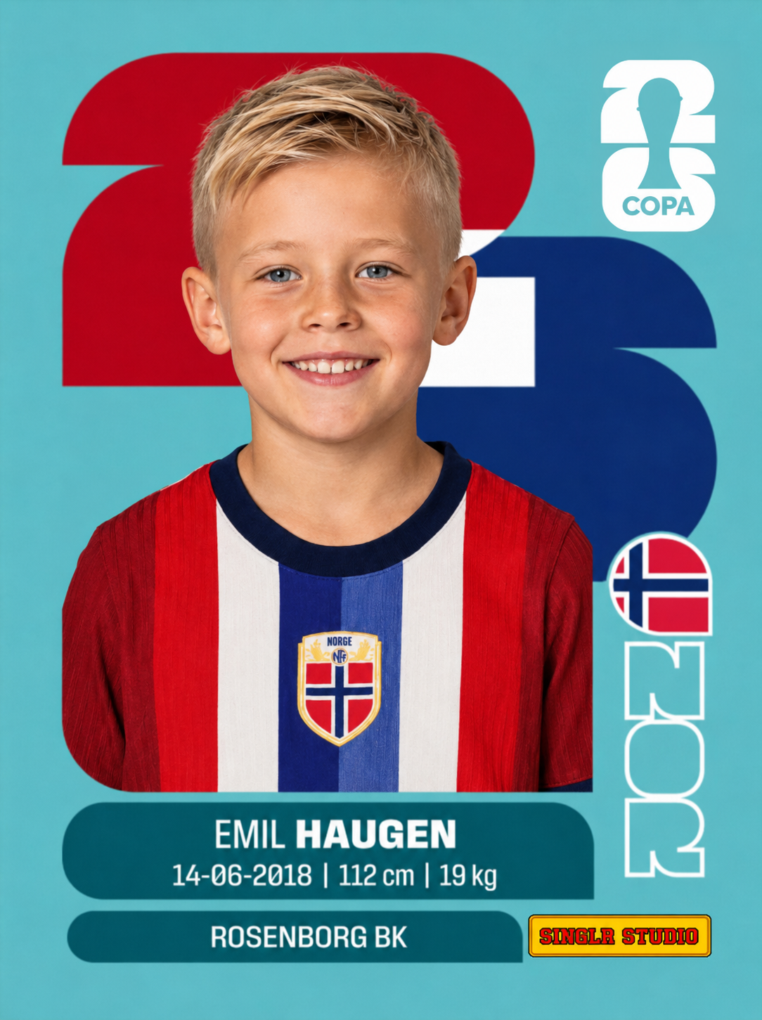 Klistremerke laget av en familie